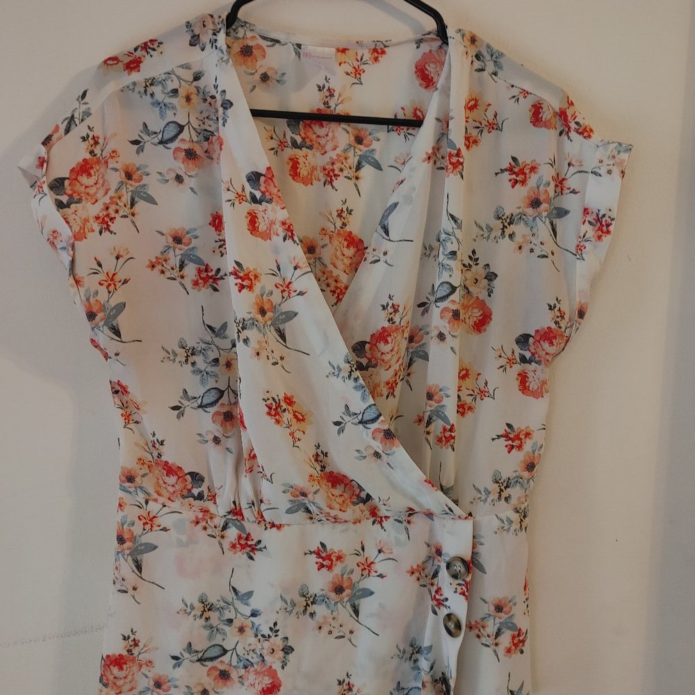 Sheer floral blouse